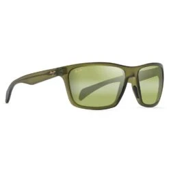 Lunettes De Soleil Maui Jim Makoa Matte Translucent Khaki Green Maui Ht Superthin Glass Bi-gradient Ht