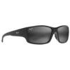 Lunettes De Soleil Maui Jim Local Kine Soft Black With Sea Blue And Grey Gris Neutre