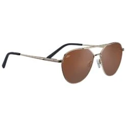 Lunettes De Soleil Serengeti Odell Shiny Light Gold Saturn Polarized Drivers