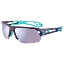 Cébé Lunettes De Soleil Cebe S'track M Matt Plum Turquoise Sensor Rose Cat.3 Silver Af +